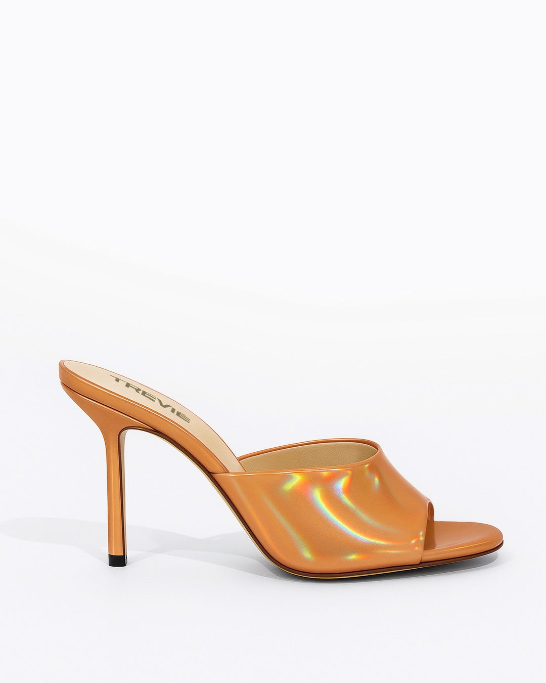 Mule laminato arancione