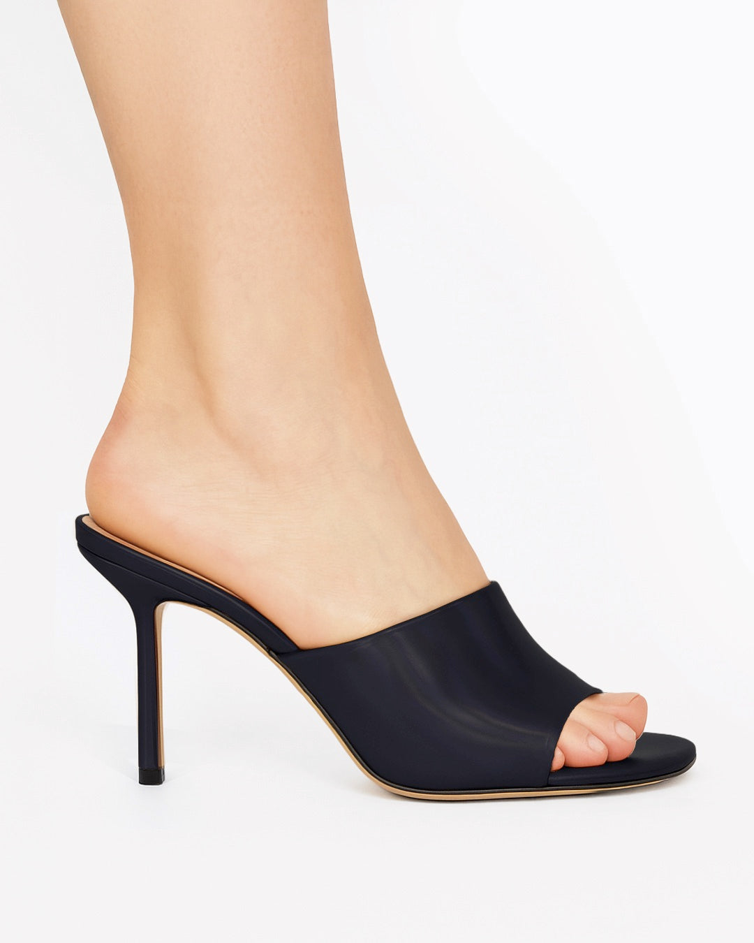 Mule laminato nero