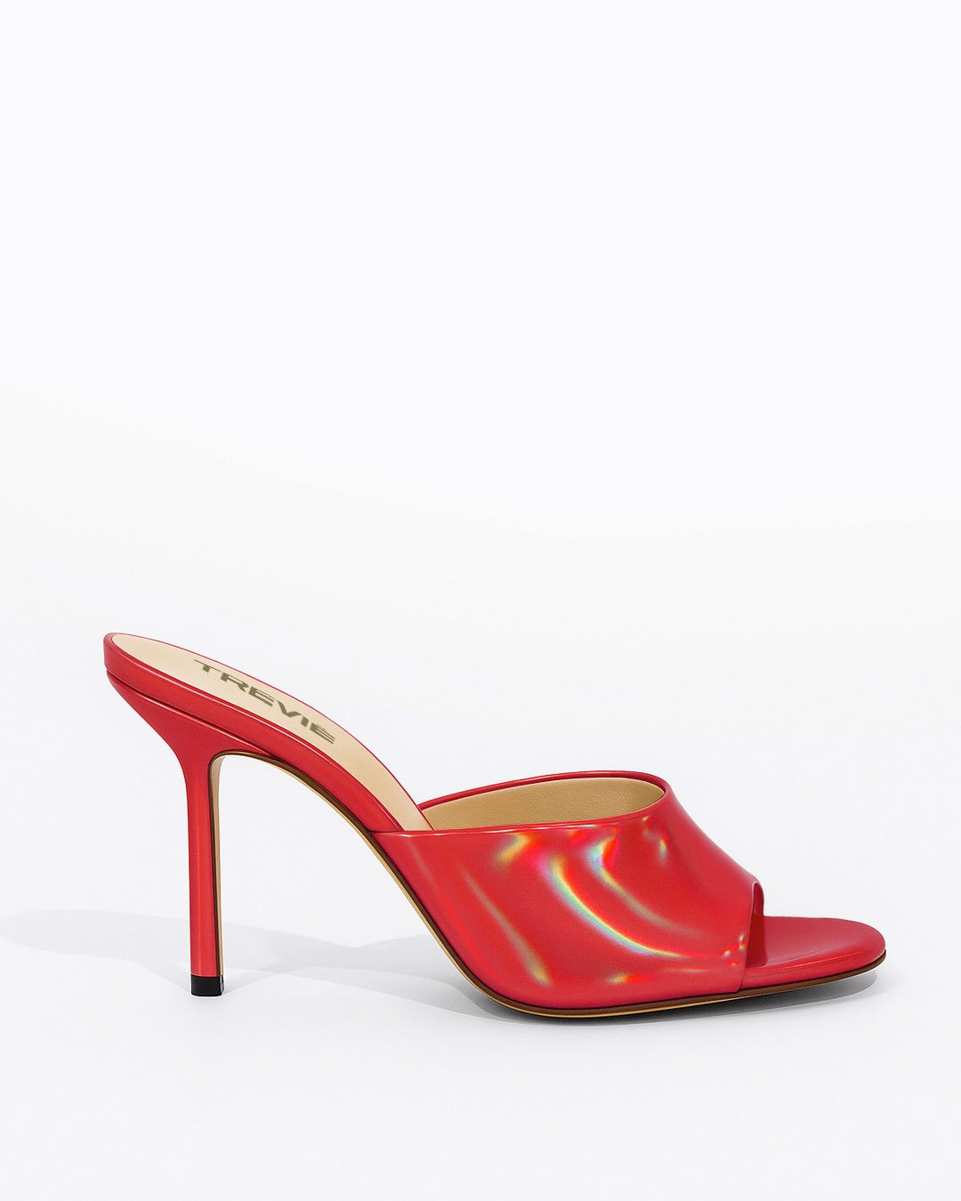 Mule laminato rosso