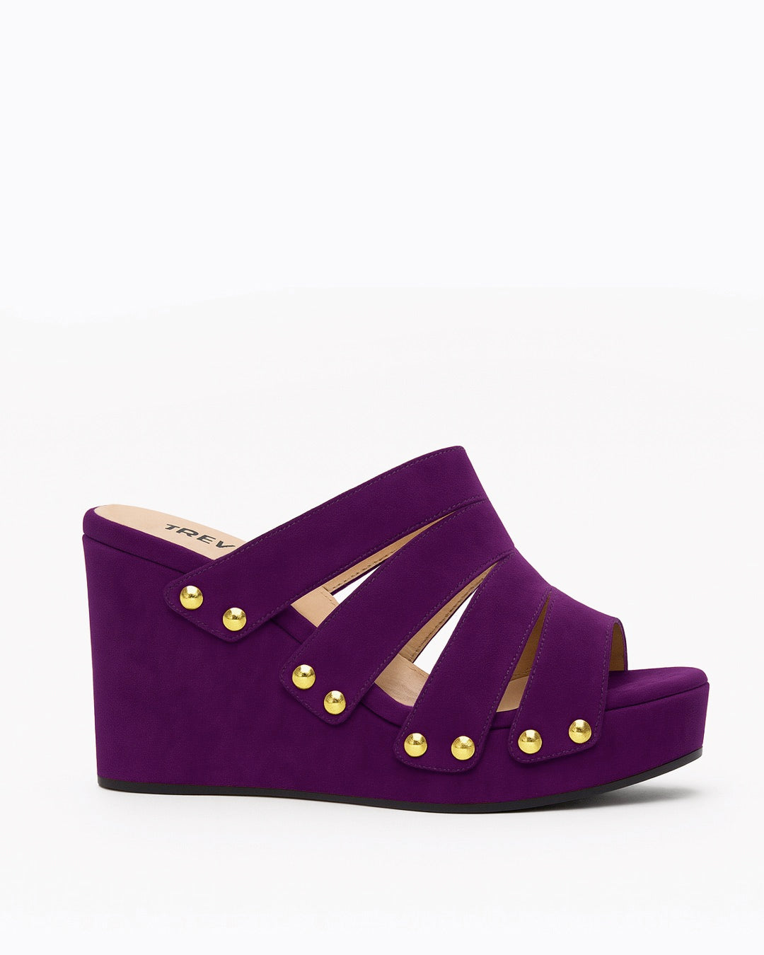 Zeppa in camoscio viola