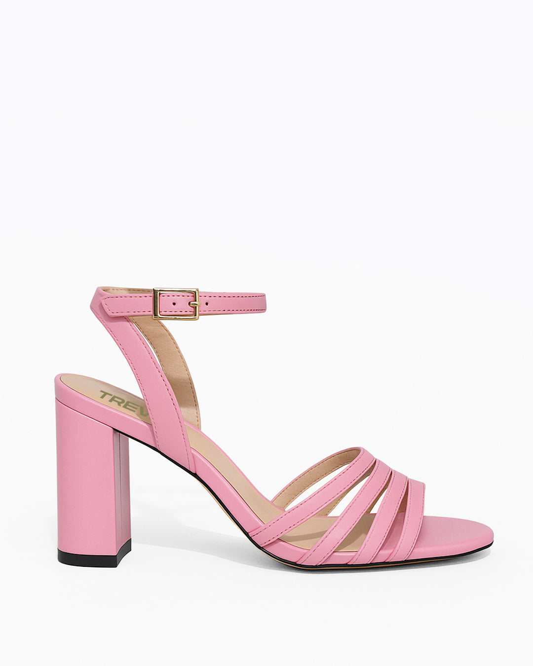 Sandalo cinturino incrociato rosa