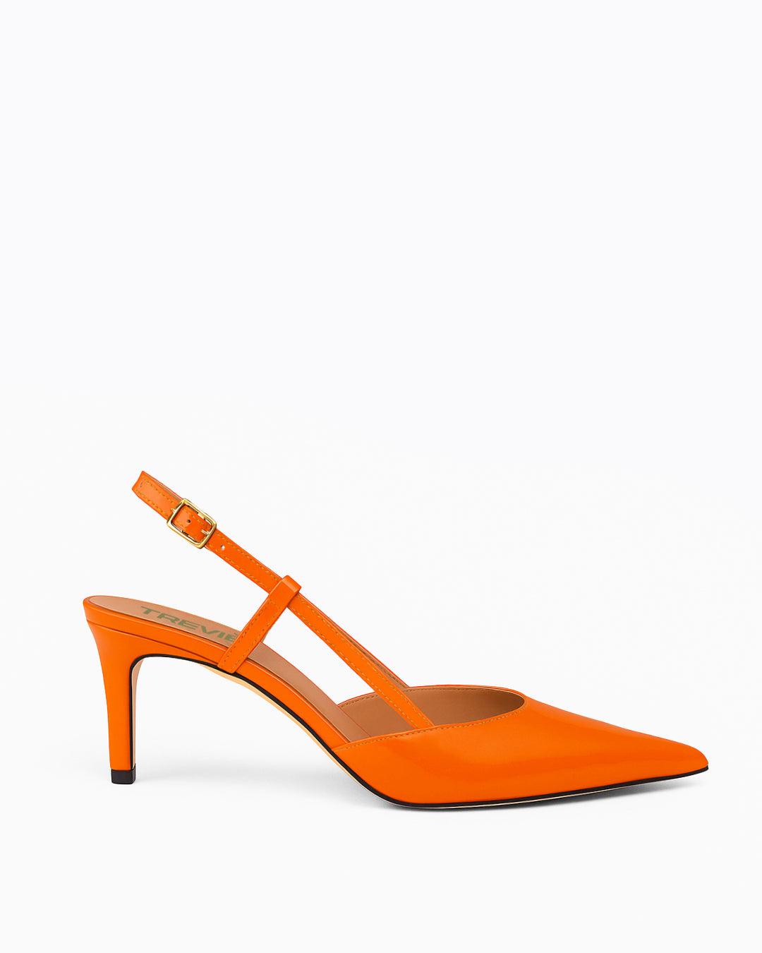 Slingback vernice arancio