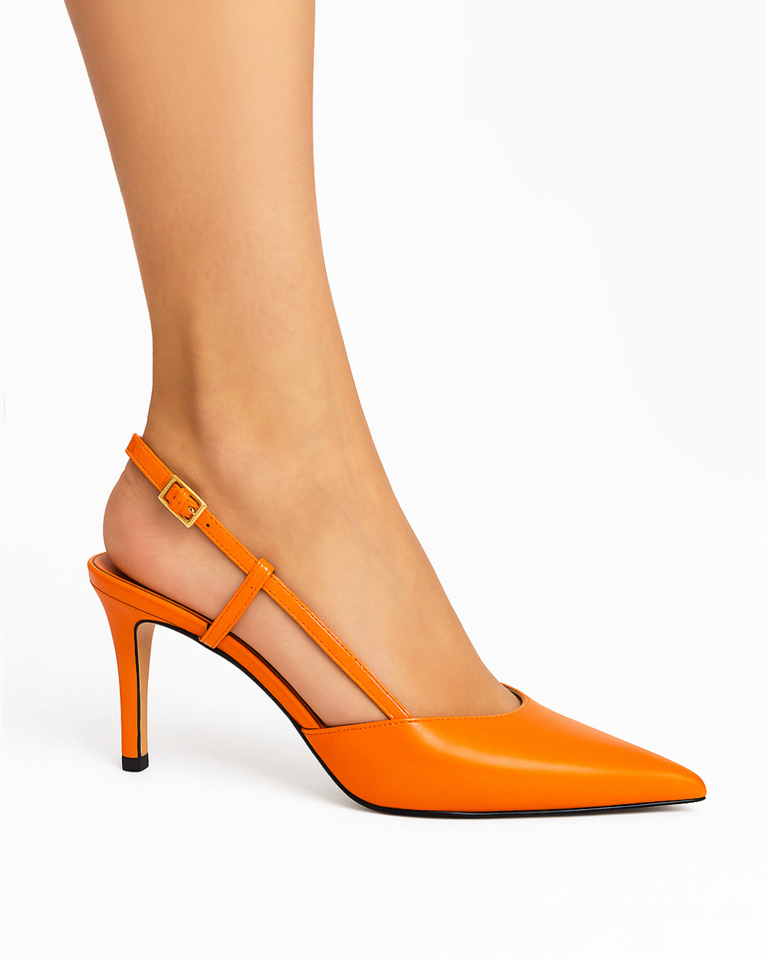 Slingback vernice arancio
