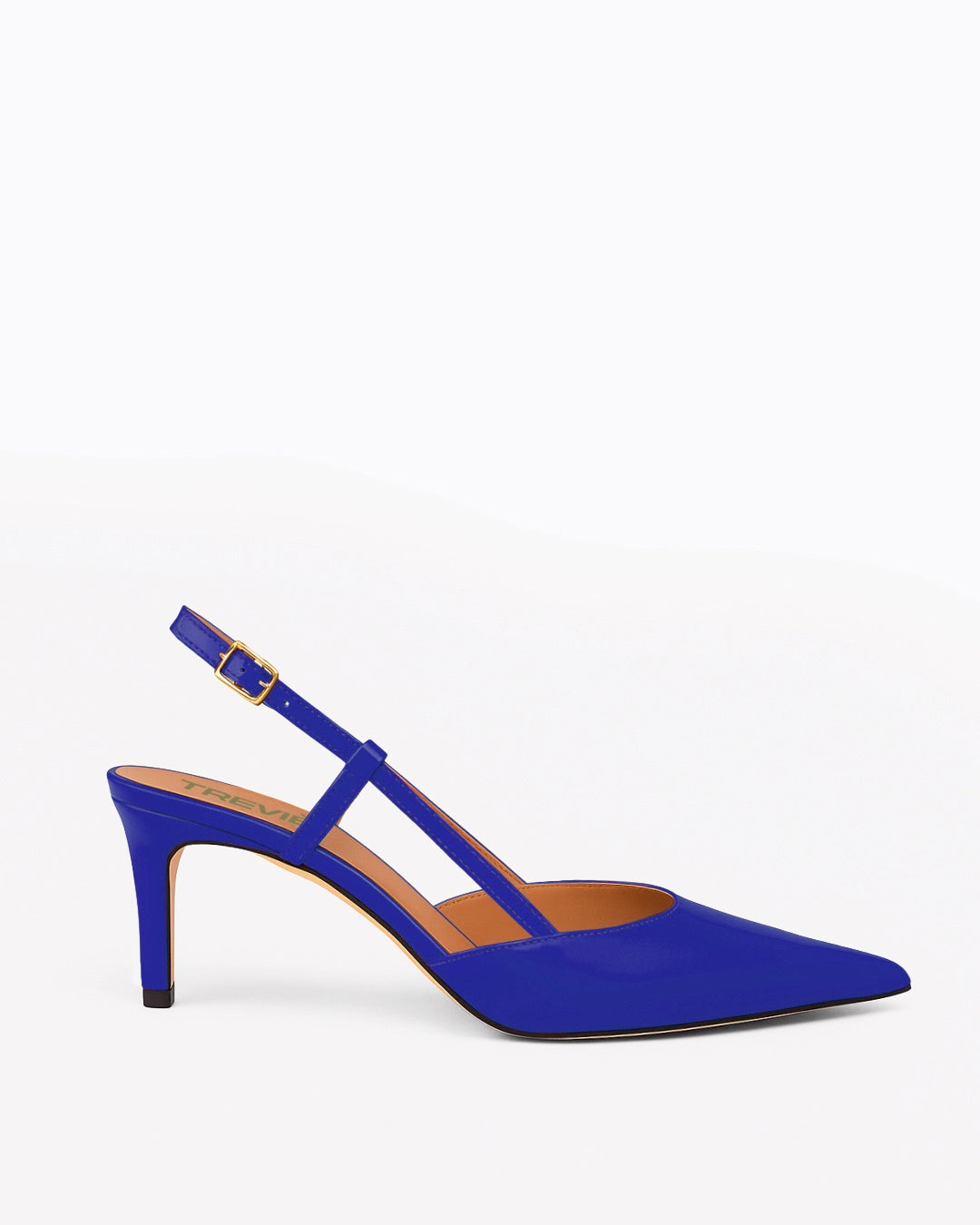 Slingback vernice blu