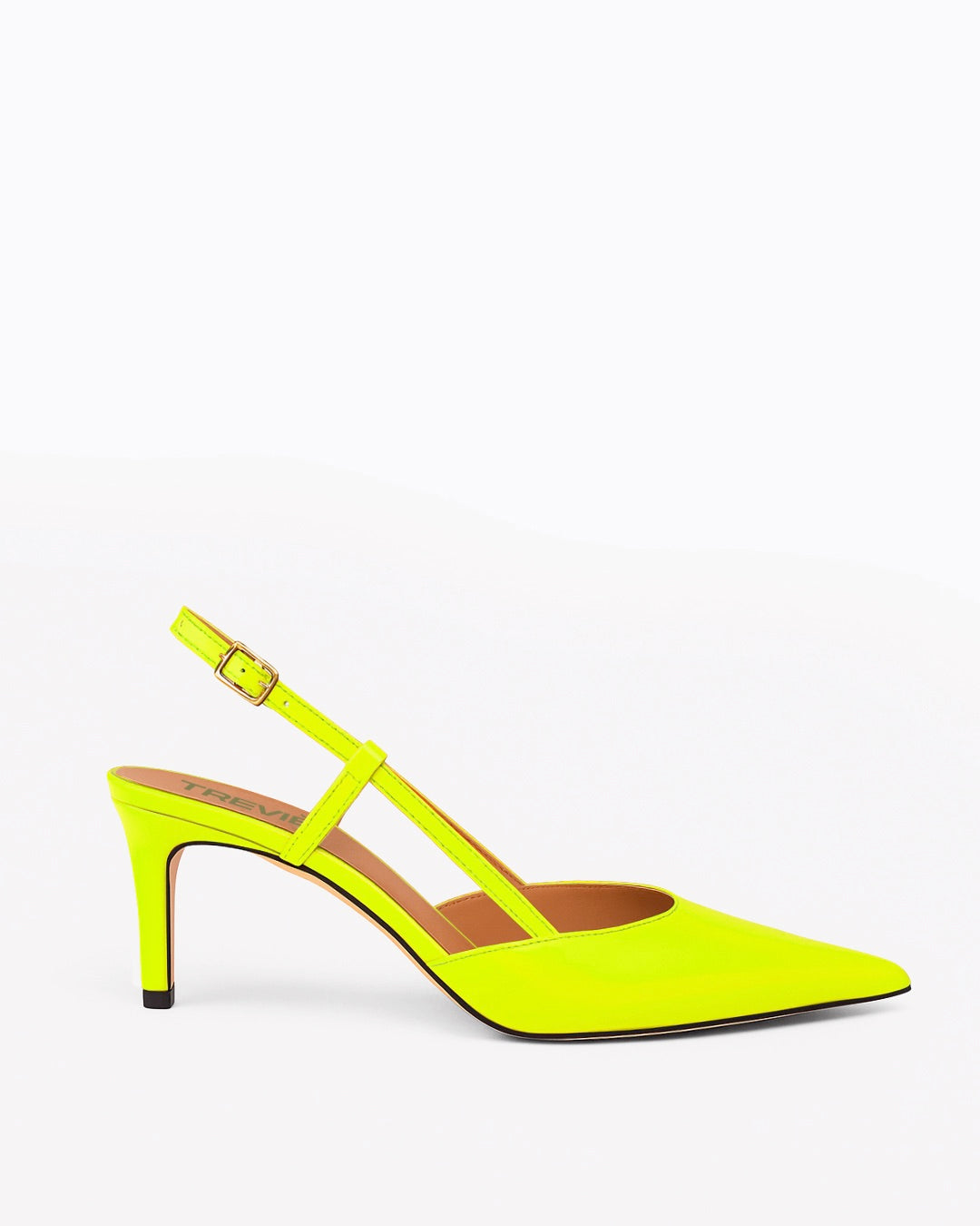 Slingback vernice giallo fluo