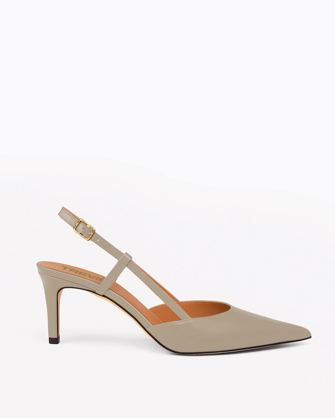 Slingback vernice nude